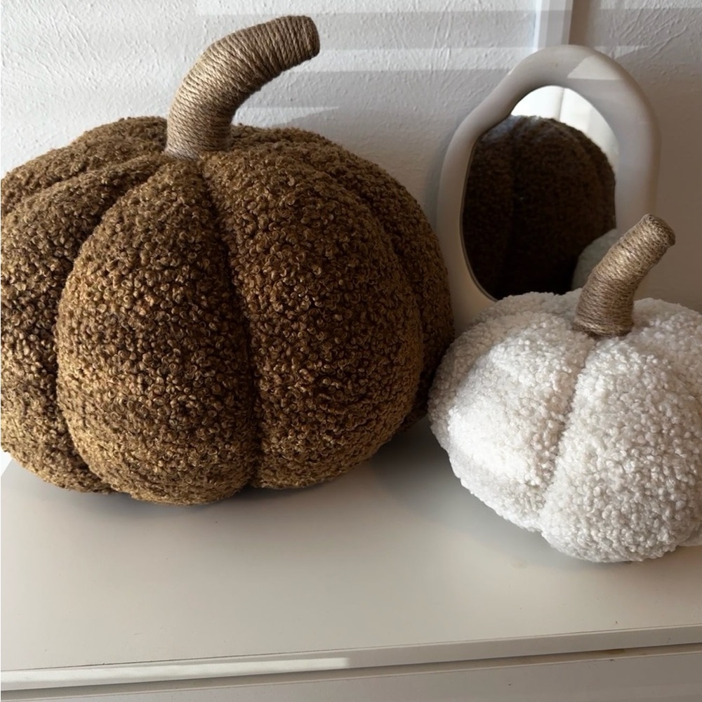 Pottery Barn Cozy Pumpkin Pillow - tobacco color